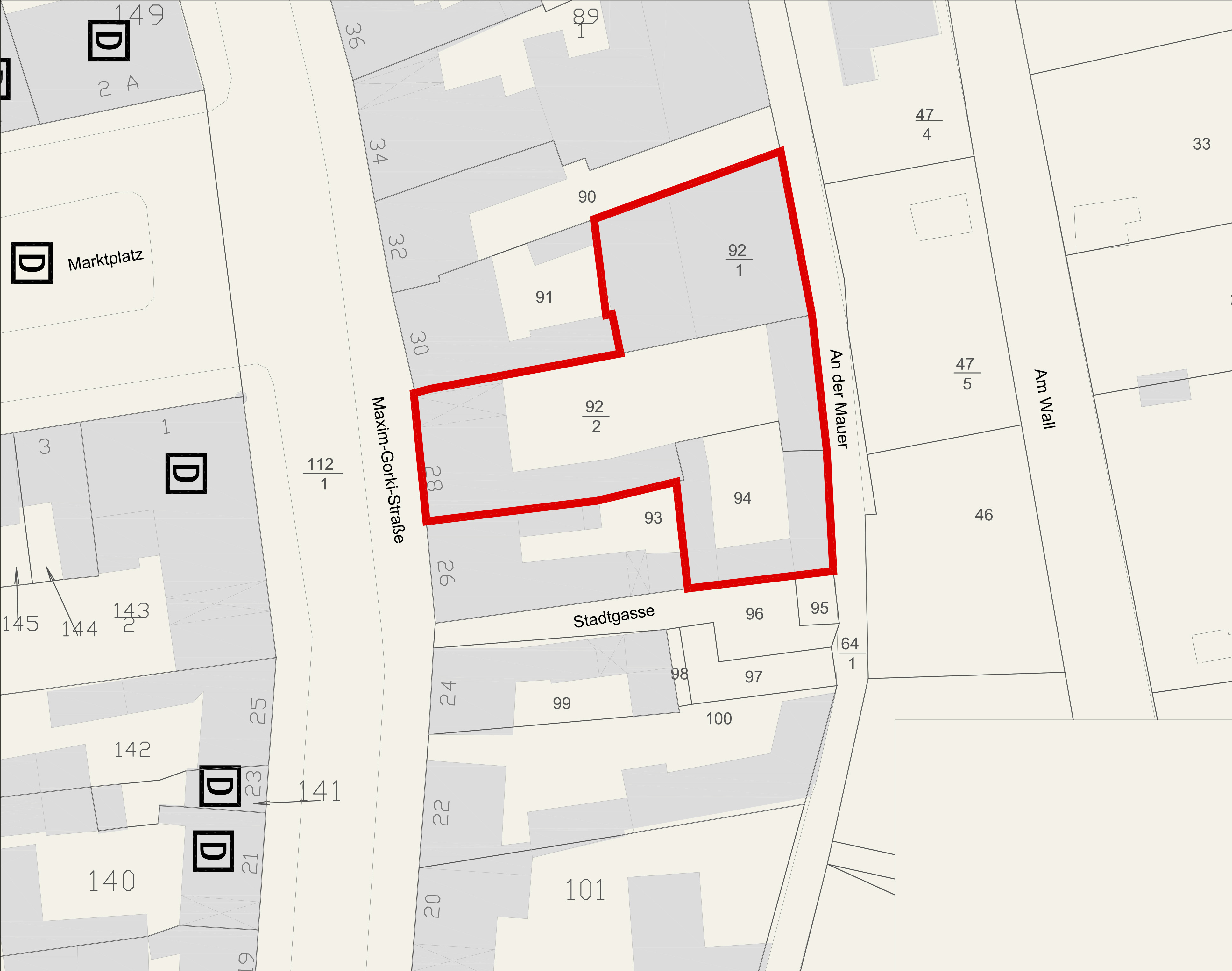 01 Lageplan Maxim Gorki Str