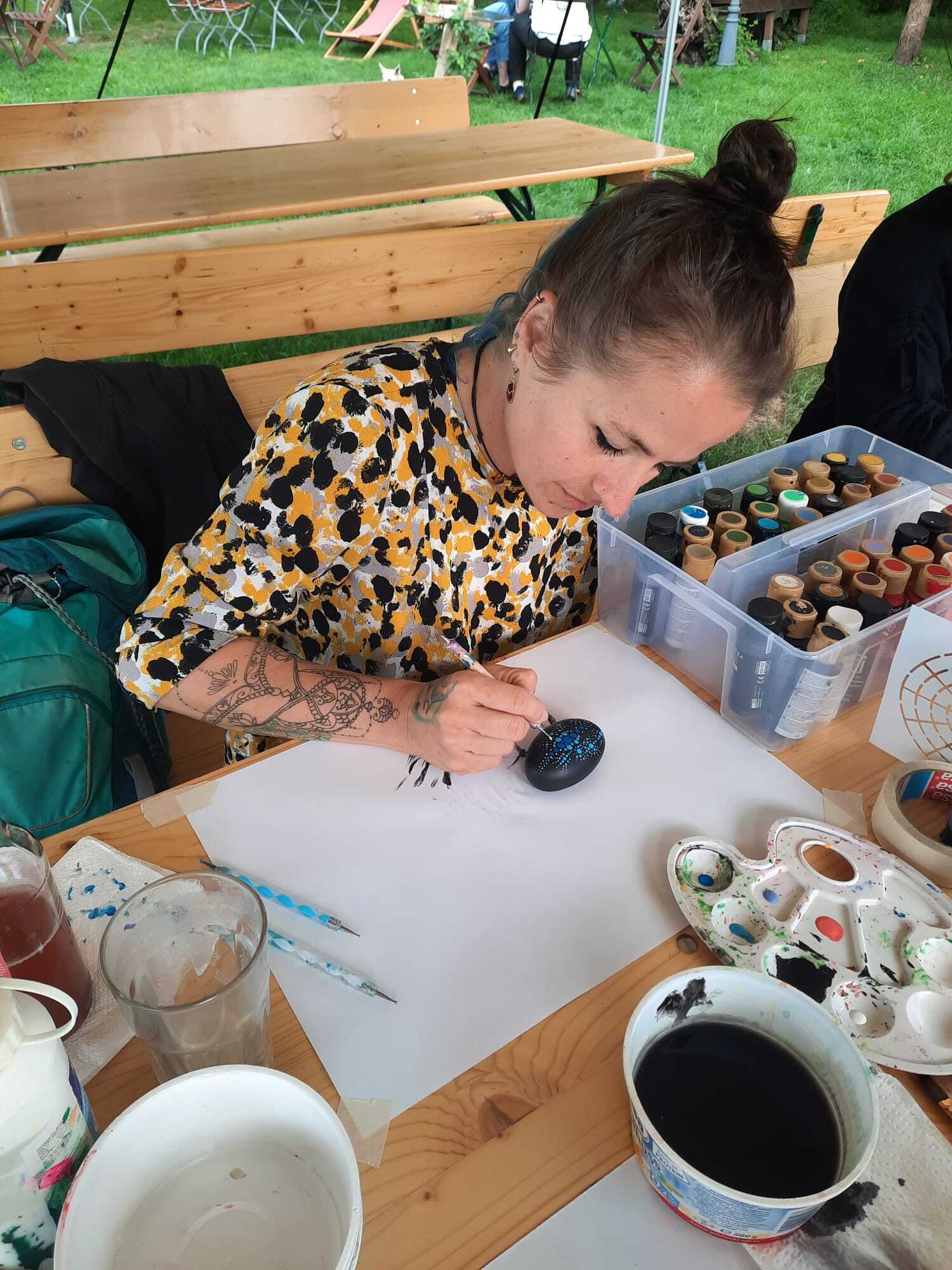Kultur und Beeren Dot Painting Mediatives Malen